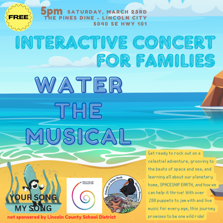 Interactive Concert for Families - Saturday, March 23rd at 5pm - The Pines Dine - Lincoln City - 5040 SE Hwy 101